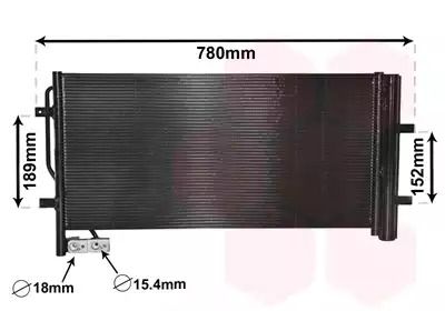 Радиатор, конденсор кондиционера AUDI Q3, Van Wezel (03005382)