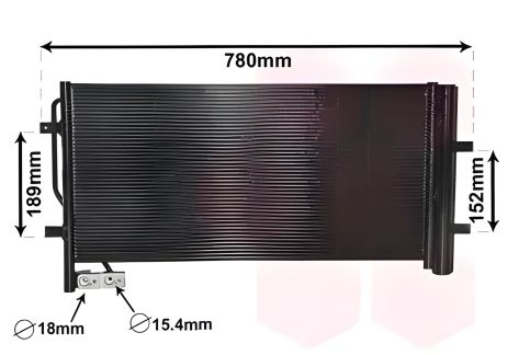 Конденсорний радіатор кондиціонера AUDI Q3, Van Wezel (03005382)