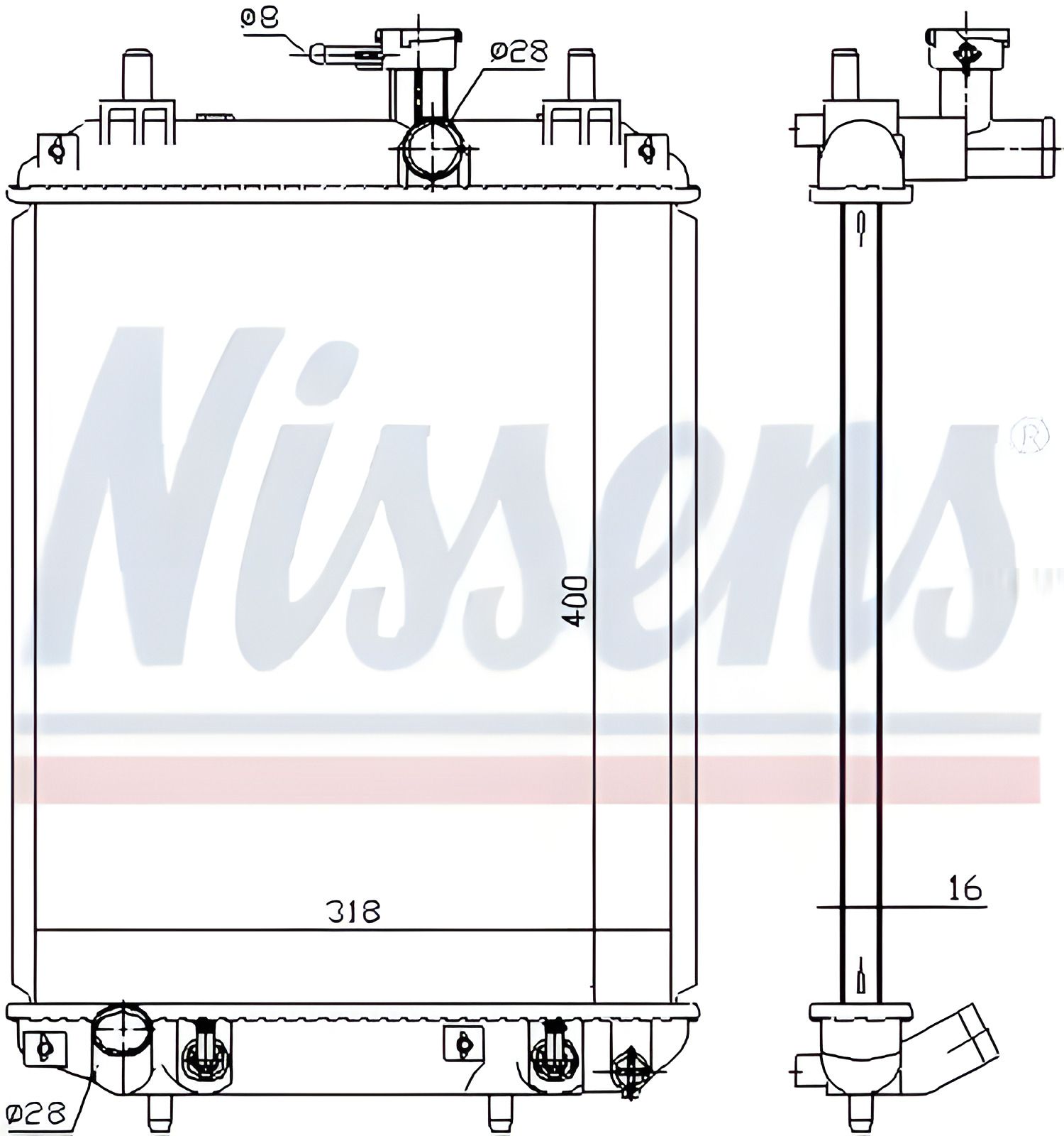 Радіатор двигуна охолодження DAIHATSU SIRION, SUBARU JUSTY, NISSENS (617548) Радіатор двигуна охолодження DAIHATSU SIRION, SUBARU JUSTY, NISSENS (617548)