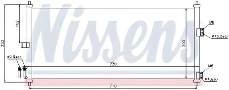 Кондиціонерний радіатор NISSAN PRIMERA, NISSENS (94616)