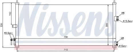 Кондиціонерний радіатор NISSAN PRIMERA, NISSENS (94616)