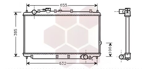 Охолодження двигуна Радіатор KIA SHUMA, Van Wezel (83002016) Охолодження двигуна Радіатор KIA SHUMA, Van Wezel (83002016)