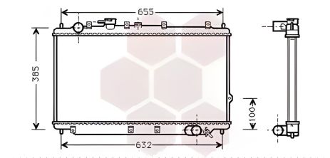 Охолодження двигуна Радіатор KIA SHUMA, Van Wezel (83002016) Охолодження двигуна Радіатор KIA SHUMA, Van Wezel (83002016)