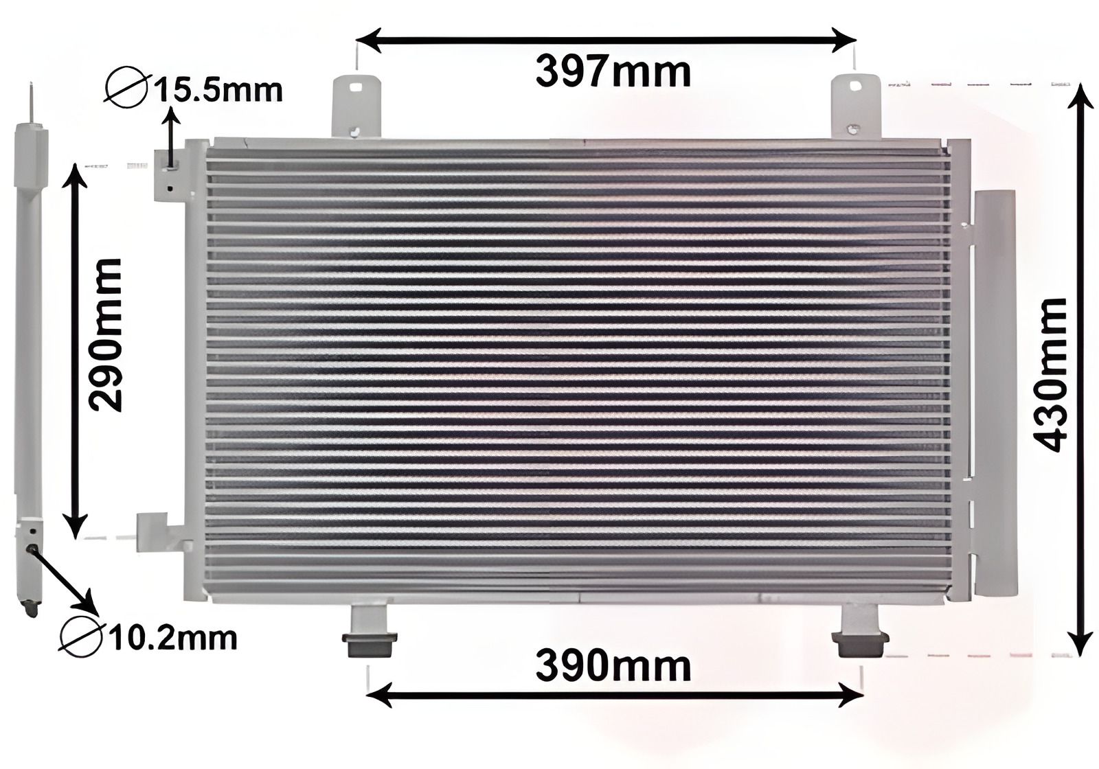 Конденсор кондиціонера з радіатором для SUZUKI SX4, FIAT SEDICI, Van Wezel (52005090) Конденсор кондиціонера з радіатором для SUZUKI SX4, FIAT SEDICI, Van Wezel (52005090)