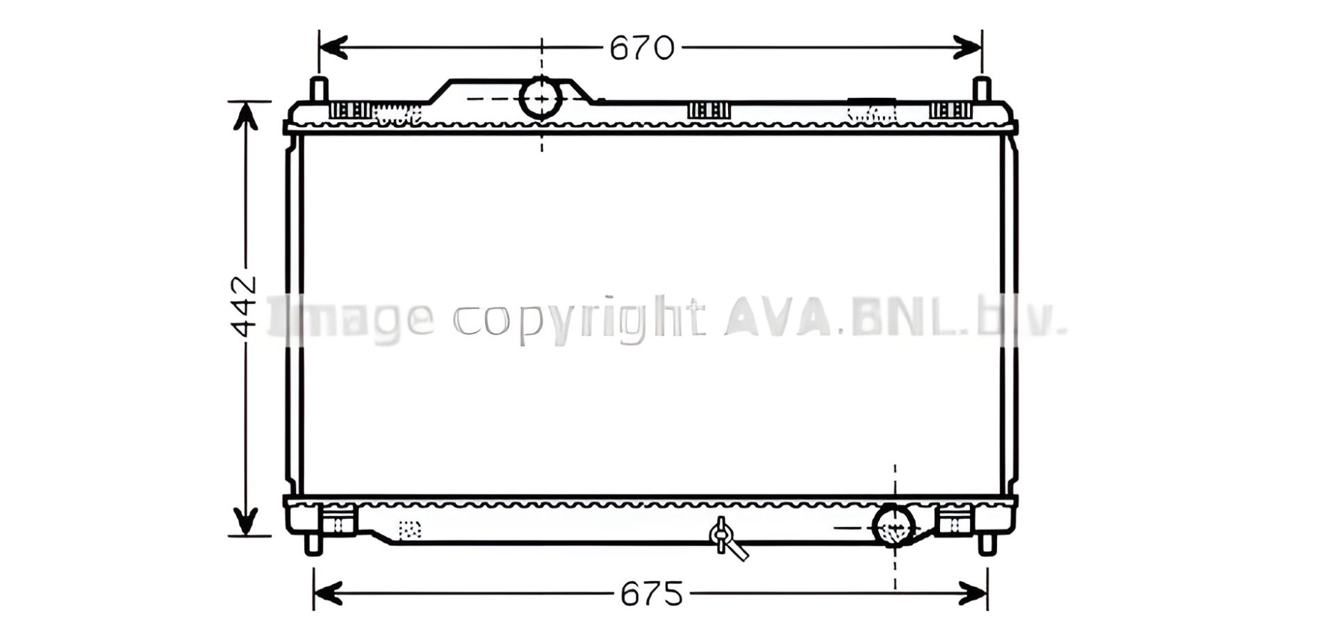 Радіатор двигуна для LEXUS IS, AVA COOLING (TO2461) Радіатор двигуна для LEXUS IS, AVA COOLING (TO2461)