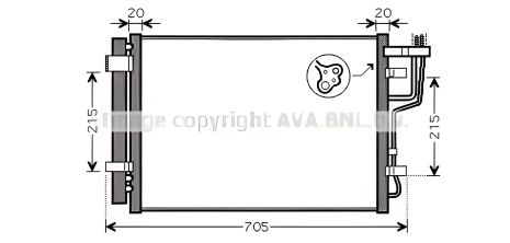 Конденсор кондиціонера радіатор HYUNDAI ELANTRA, AVA COOLING (HY5183D) Конденсор кондиціонера радіатор HYUNDAI ELANTRA, AVA COOLING (HY5183D)