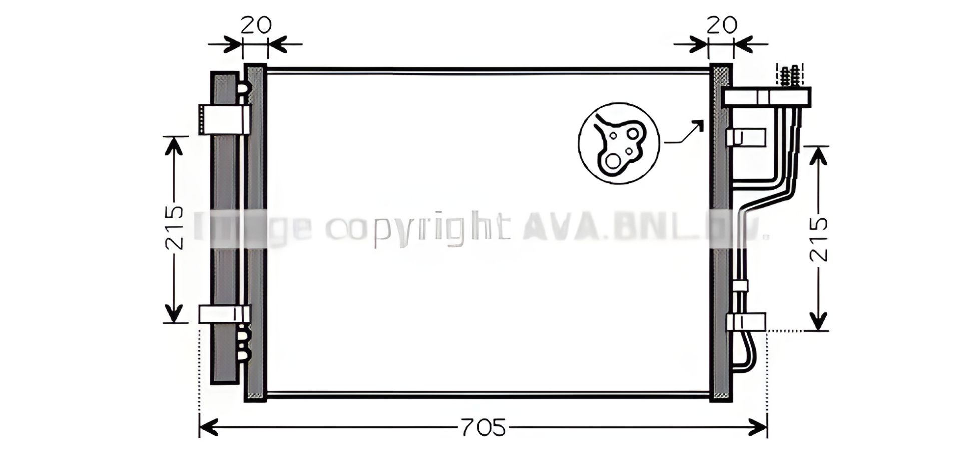 Конденсор кондиціонера радіатор HYUNDAI ELANTRA, AVA COOLING (HY5183D) Конденсор кондиціонера радіатор HYUNDAI ELANTRA, AVA COOLING (HY5183D)