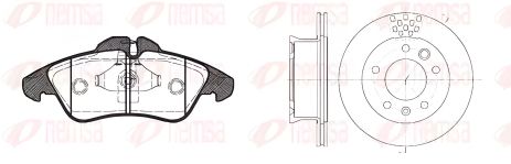 Набор тормозов, 2 диска и 4 колодки VW LT, SPRINTER, REMSA (857801)