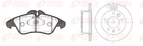 Набор тормозов, 2 диска и 4 колодки VW LT, SPRINTER, REMSA (857801)