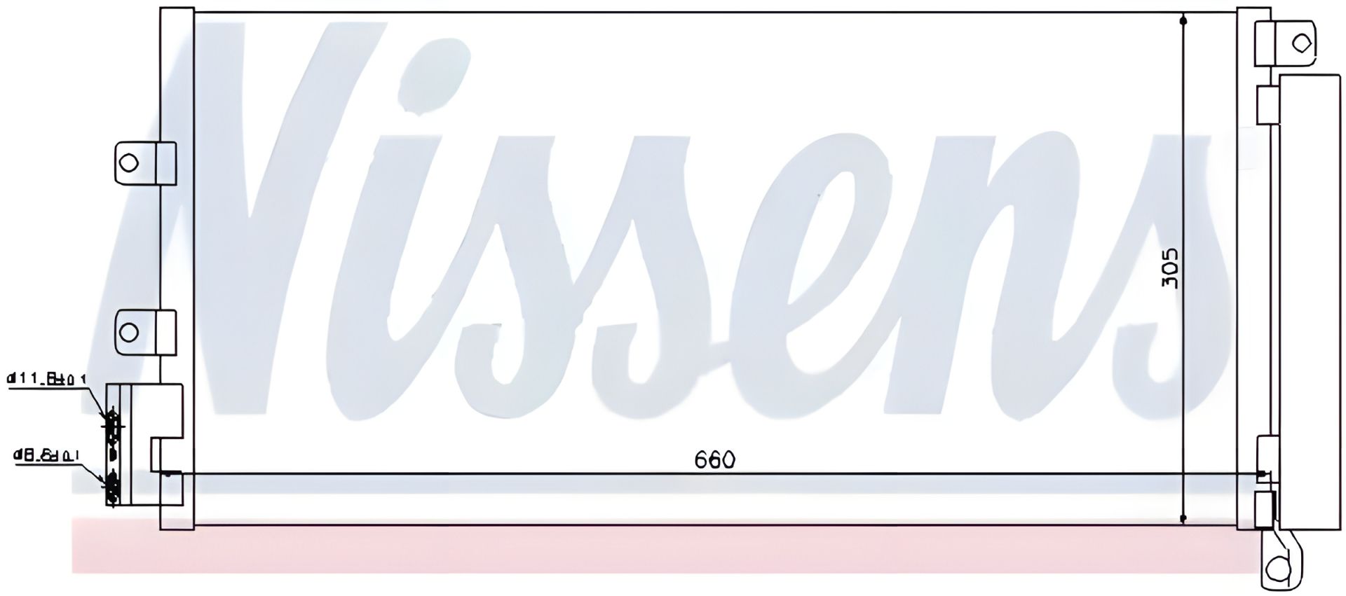 Конденсор кондиціонера радіатор, FIAT LINEA, NISSENS (940023) Конденсор кондиціонера радіатор, FIAT LINEA, NISSENS (940023)