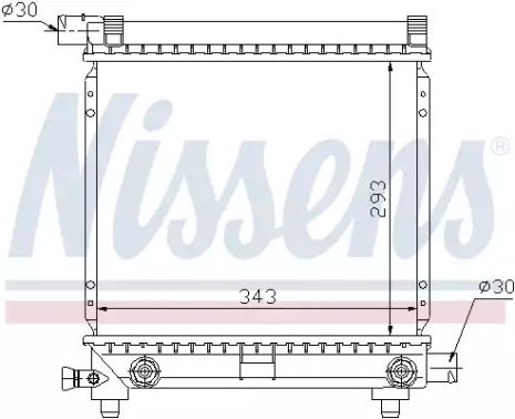 Mercedes-Benz Engine Engool Radiator 190, Nissens (62550)