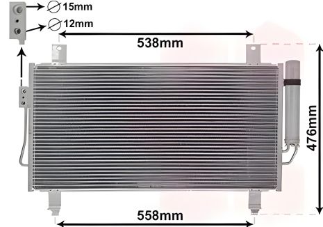 Радіатор кондиціонера для MITSUBISHI OUTLANDER, виробник Van Wezel (32005252)