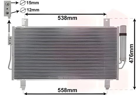Радіатор кондиціонера для MITSUBISHI OUTLANDER, виробник Van Wezel (32005252)