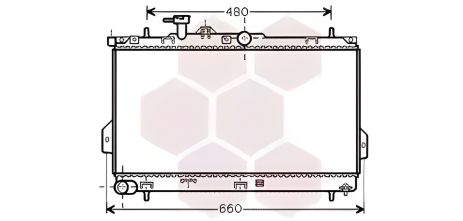 Двигательный радиатор для HYUNDAI MATRIX, Van Wezel (82002097)