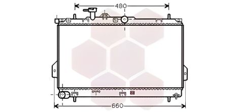 Двигательный радиатор для HYUNDAI MATRIX, Van Wezel (82002097)