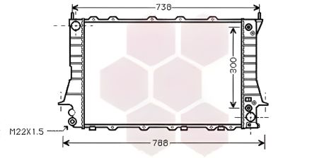 Охолоджувальний радіатор для двигуна AUDI A6, Van Wezel (03002084) Охолоджувальний радіатор для двигуна AUDI A6, Van Wezel (03002084)
