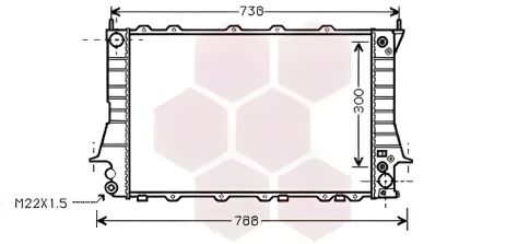 Радиатор для двигателя AUDI A6, Van Wezel (03002084)