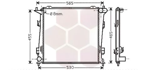 Охлаждающий радиатор двигателя KIA PRO CEE'D, Van Wezel (83002098)