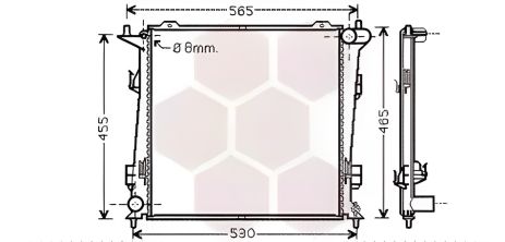 Охлаждающий радиатор двигателя KIA PRO CEE'D, Van Wezel (83002098)
