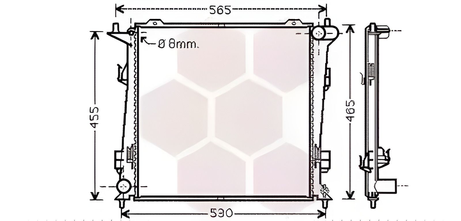 Охлаждающий радиатор двигателя KIA PRO CEE'D, Van Wezel (83002098) Охлаждающий радиатор двигателя KIA PRO CEE'D, Van Wezel (83002098)