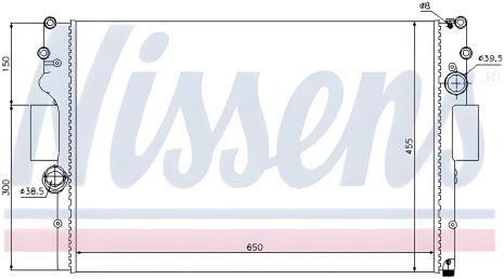 Радиатор двигательного охлаждения IVECO DAILY, NISSENS (61981)