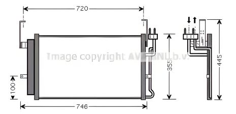 Конденсор кондиционера HYUNDAI SANTA FE, AVA COOLING (HY5084D)