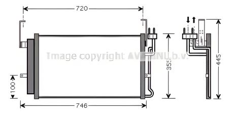 Конденсор кондиционера HYUNDAI SANTA FE, AVA COOLING (HY5084D)