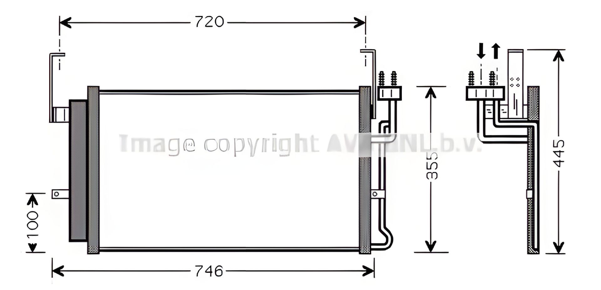 Конденсор кондиционера HYUNDAI SANTA FE, AVA COOLING (HY5084D) Конденсор кондиционера HYUNDAI SANTA FE, AVA COOLING (HY5084D)