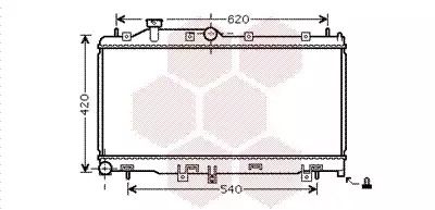 Радіатор охолодження двигуна SUBARU LEGACY, Van Wezel (51002065)