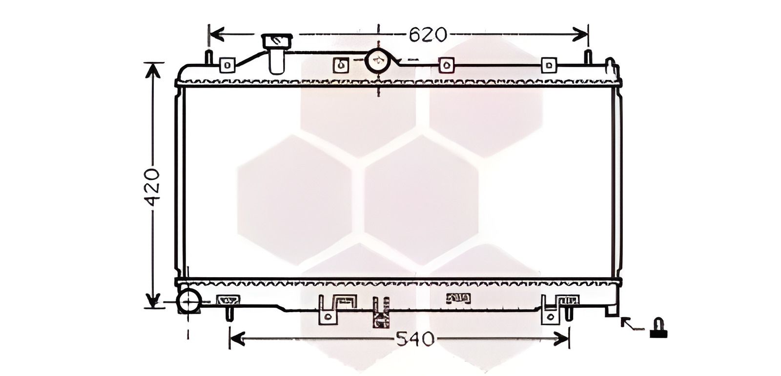 Радиатор двигателя SUBARU LEGACY, Van Wezel (51002065) Радиатор двигателя SUBARU LEGACY, Van Wezel (51002065)