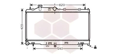 Радиатор двигателя SUBARU LEGACY, Van Wezel (51002065)