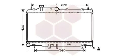 Радиатор двигателя SUBARU LEGACY, Van Wezel (51002065) Радиатор двигателя SUBARU LEGACY, Van Wezel (51002065)
