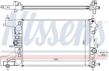 Охолодження радіатор двигуна VAUXHALL ASTRA, OPEL ASTRA, NISSENS (630726) Охолодження радіатор двигуна VAUXHALL ASTRA, OPEL ASTRA, NISSENS (630726)