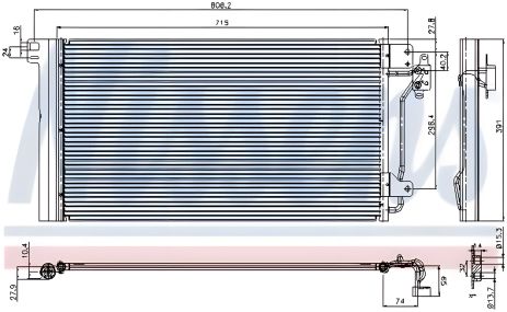 Радиатор конденсора кондиционера для VW TRANSPORTER, NISSENS (94604) Радиатор конденсора кондиционера для VW TRANSPORTER, NISSENS (94604)