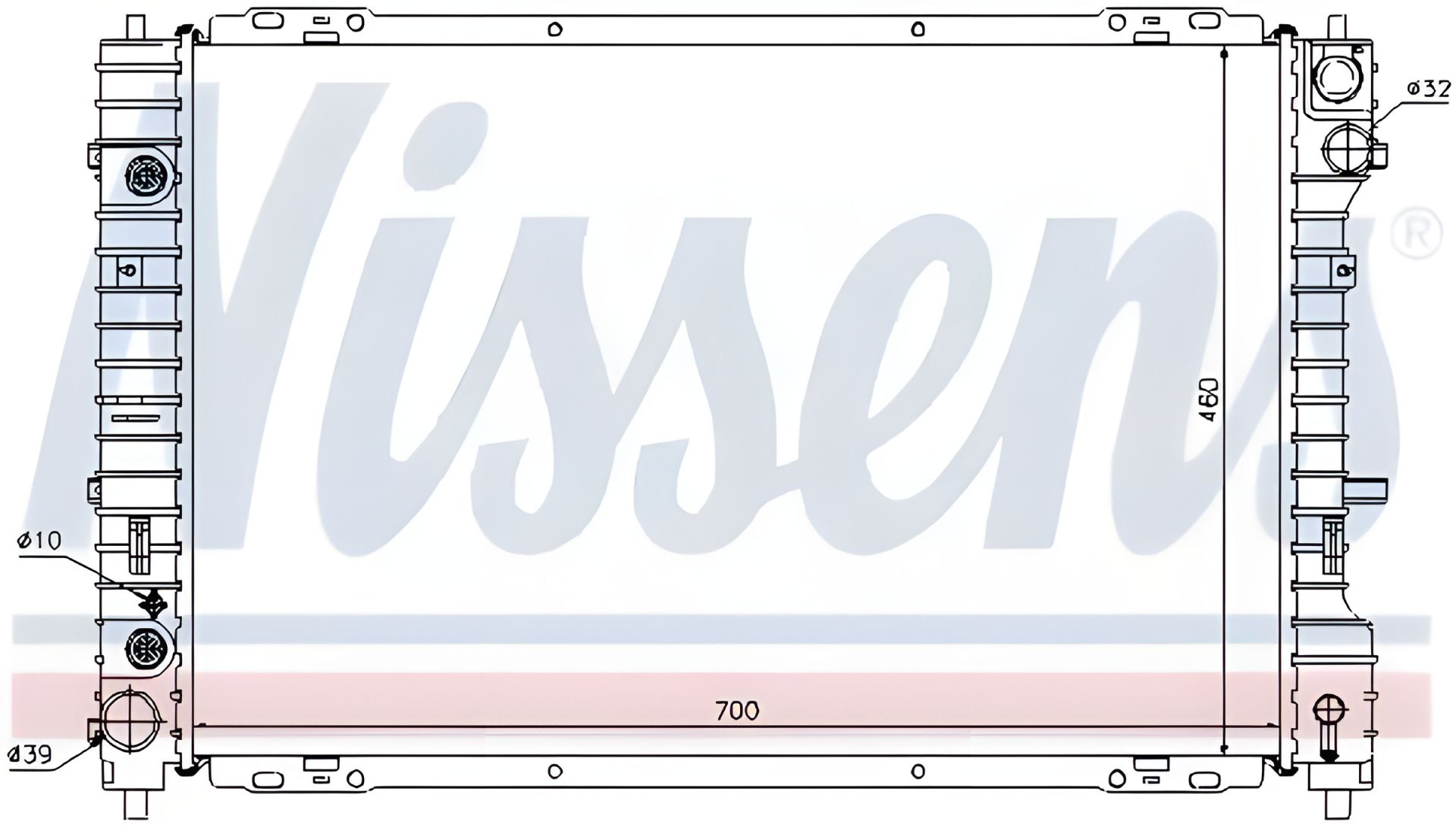 FORD MAVERICK, MAZDA TRIBUTE радіатор охолодження двигуна, NISSENS (62003) FORD MAVERICK, MAZDA TRIBUTE радіатор охолодження двигуна, NISSENS (62003)