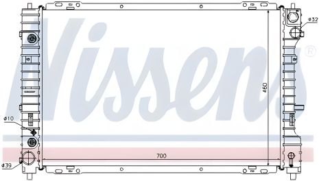 Радиатор для двигателя FORD MAVERICK, MAZDA TRIBUTE, NISSENS (62003)