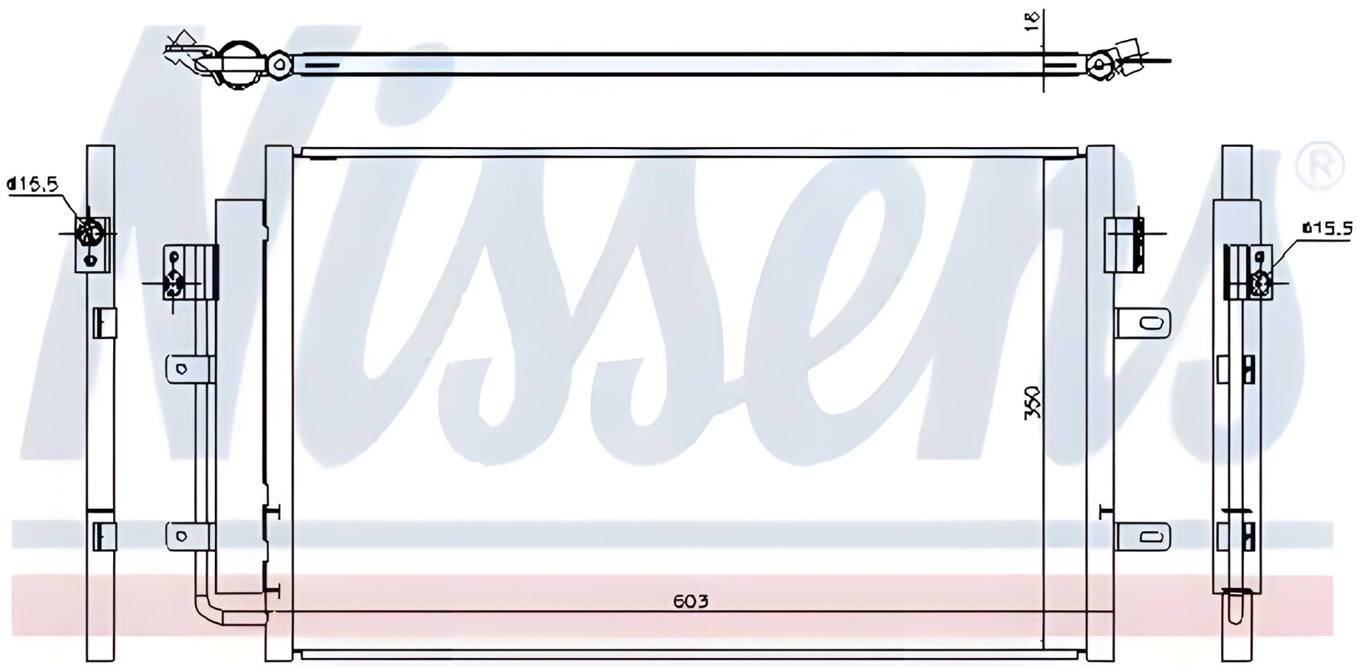 Конденсор кондиціонера, радіатор IVECO DAILY, NISSENS (940431) Конденсор кондиціонера, радіатор IVECO DAILY, NISSENS (940431)