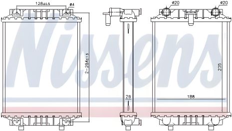 Охолодження двигуна радіатор AUDI A8, NISSENS (60351)