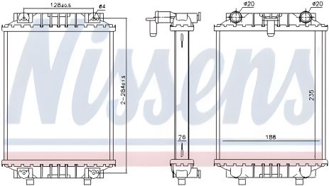 Радиатор охлаждения двигателя для AUDI A8, NISSENS (60351)