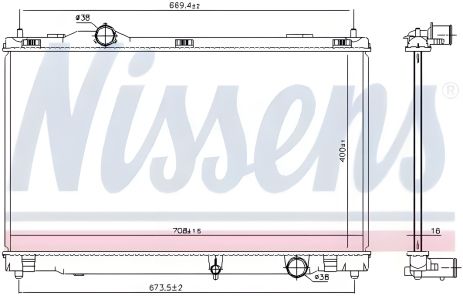 Охолодження двигуна, радіатор LEXUS GS, NISSENS (646856)