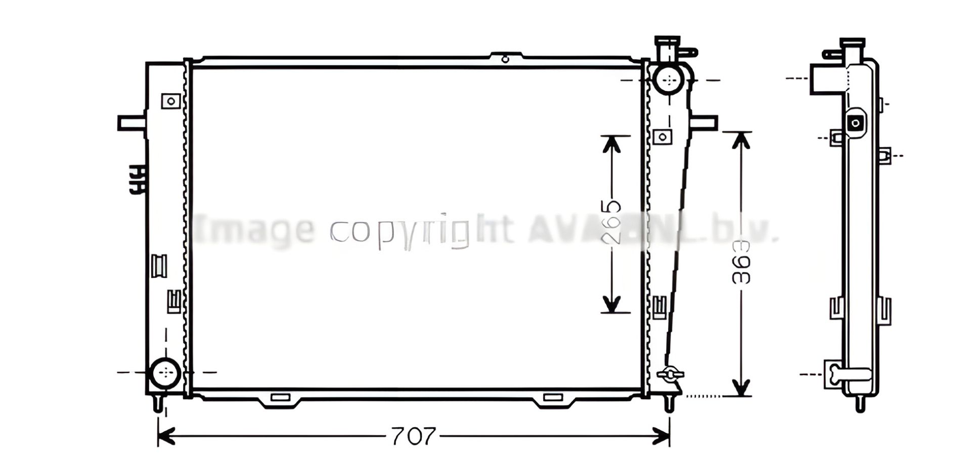 Охолодження радіатор двигуна KIA SPORTAGE, HYUNDAI TUCSON, AVA COOLING (HY2126) Охолодження радіатор двигуна KIA SPORTAGE, HYUNDAI TUCSON, AVA COOLING (HY2126)