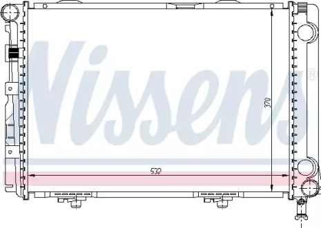 Радіатор охолодження двигуна MERCEDES-BENZ KOMBI, NISSENS (62549A)