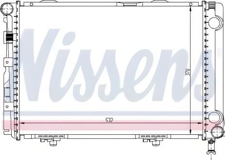 Радіатор охолодження двигуна для MERCEDES-BENZ KOMBI, NISSENS (62549A) Радіатор охолодження двигуна для MERCEDES-BENZ KOMBI, NISSENS (62549A)