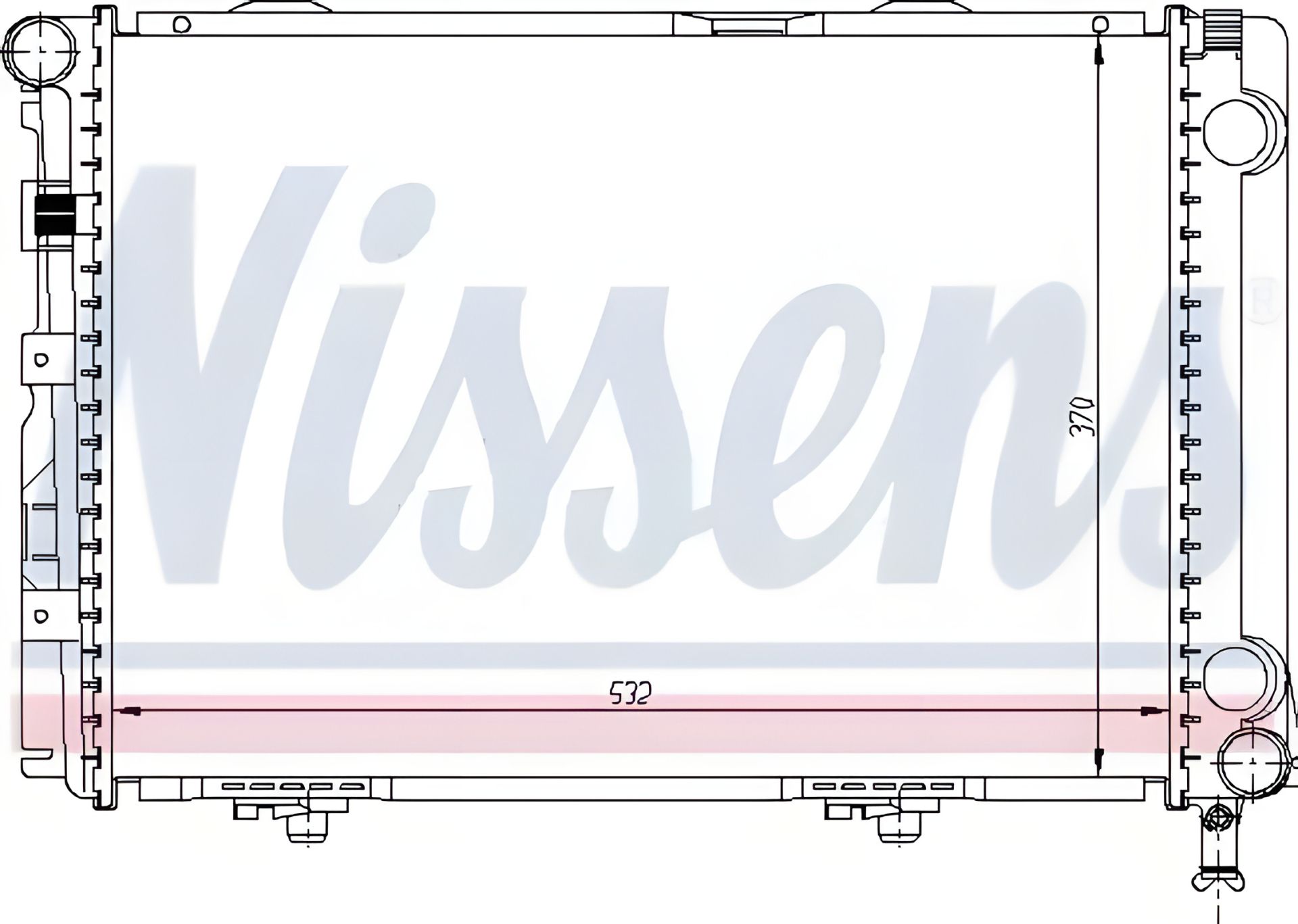 Радиатор двигателя для MERCEDES-BENZ KOMBI, NISSENS (62549A) Радиатор двигателя для MERCEDES-BENZ KOMBI, NISSENS (62549A)