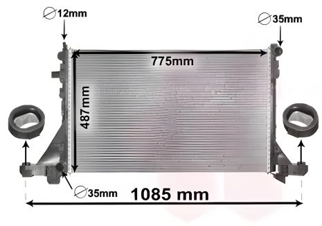 Радіатор охолодження двигуна NISSAN NV400, OPEL MOVANO, Van Wezel (43002560)