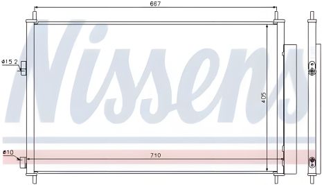 Радіатор-конденсор кондиціонера для TOYOTA PREVIA, NISSENS (940021)