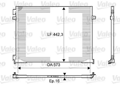 Радіатор, конденсор кондиціонера VAUXHALL VIVARO, OPEL VIVARO, VALEO (814172)