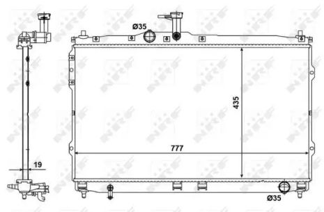 Радиатор охлаждения двигателя HYUNDAI H-1, NRF (58420)