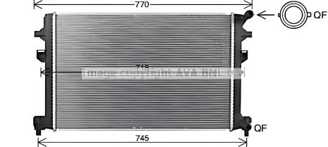 Охолодження радіатор двигуна AVA COOLING SKODA KODIAQ, SEAT ATECA (VN2426)