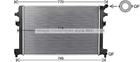 Двигательный радиатор для SKODA KODIAQ и SEAT ATECA, AVA COOLING (VN2426)
